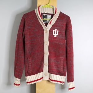 Indiana University Cardigan Sweater Womens Medium Renu Brand IU